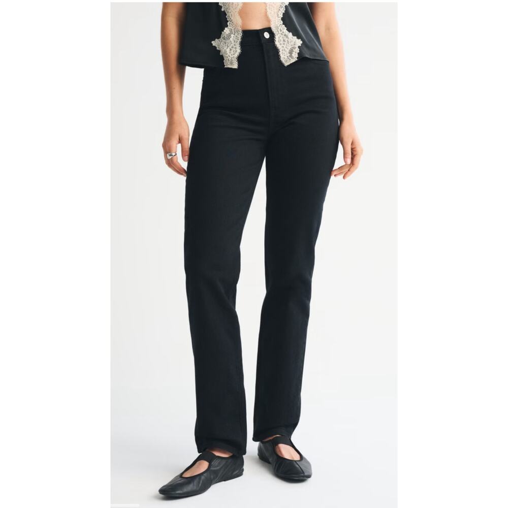 Abercrombie & Fitch Black Straight Leg Jeans